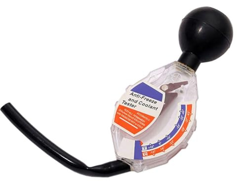 Tester antigelo per la misurazione della densità del liquido di raffreddamento e del punto di congelamento - Idrometro a quadrante con doppia calibrazione °C/°F, costruzione in gomma plastica