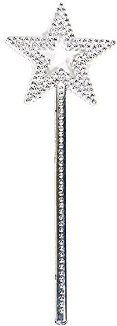 AKOAK Star Wand,13 Inches Silver Fairy Princess Angel Wand