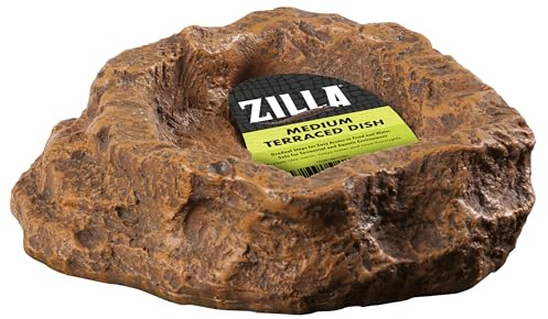 Zilla Pet Terrarium Food/Water Terraced Dish, Medium