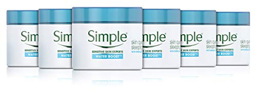 Simple Skin Quench Sleeping Crema Viso Idratante, 50 ml, Confezione da 6