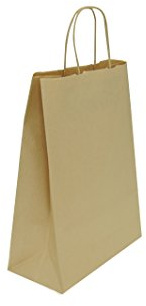 Carte Dozio - Shopper in Sealing color Avana, maniglia ritorta, f.to cm 27+12x37, cf 25 pz