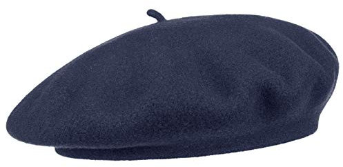 Barascon Baskenmütze mit Kaschmir Wollbaske Baske Herrenbaske Damenbaske (One Size - dunkelblau)