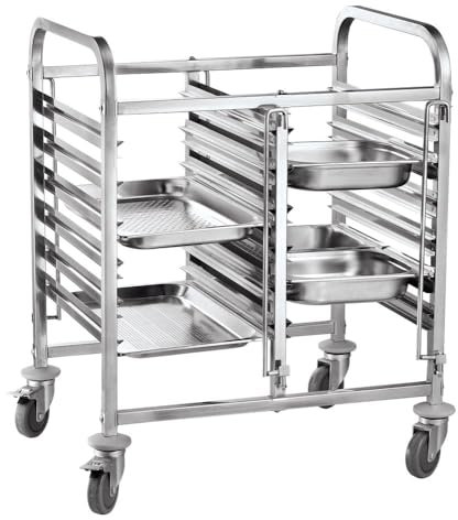 HENDI Chariot porte-plateaux double - 12 x GN 1/1, 740x550x(H)940mm