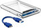 BYCO Box Case Trasparente Tool-Free per SSD Disk Esterno Disco Rigido SATA 2,5” a USB 3.0 [Ottimizzato per SSD, Supporta UASP SATA III] 6Gbps