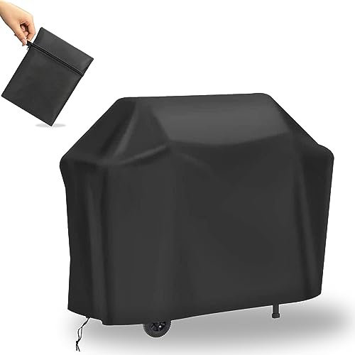 PRELGOSP Grillabdeckung Wetterfest, 210d Oxford Abdeckplane Grill Abdeckhaube, Grillhaube Uv-BestäNdiges, Grill SchutzhüLle für Weber, Brinkmann, Char Broil,150x100x25cm