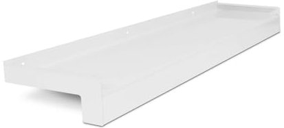 HausFux jetLINE Aluminium Fensterbank außen - nach Maß inkl. Putzabschluss, Klinkerabschluss oder Alu-Gleitabschluss - individueller Zuschnitt - bis 3 m (Weiß, T x L | 16,5 x 70 cm)