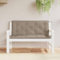 Rantry Gartenbank Auflagen 2 STK. Bankkissen Bankauflage Sitzkissen und Rückenkissen Bankpolster Polsterauflage Auflage für Gartenbank & Hollywoodschaukel Taupe 120x50x7 cm Oxford-Gewebe