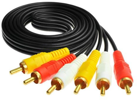 Sooiiyu Cinch Kabel, 3 Cinch Kabel, Audio Video Composite Kabel, AV Kabel vergoldet, für TV, Videorecorder, DVD, Satellit, Heimkino Receiver – 1,5 m