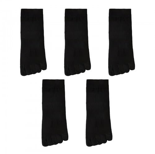 Ehuihuan 5 Pares Calcetines de Algodón con Dedos para Mujer, Separadores de Dedos para Correr Barefoot 35-42