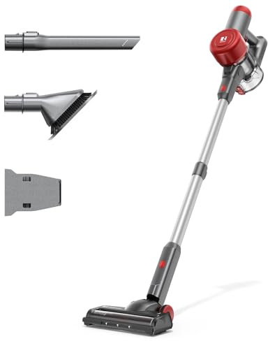 Vozascly L6 Aspirapolvere Senza Fili, 4-in-1 Scopa Elettrica Senza Fili Potenze, Antigroviglio Aspirapolvere Verticale Potente 15Kpa, Leggero & Versatile per Tappeti, Pavimenti, Capelli