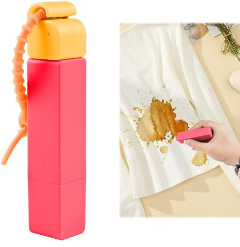 Penna smacchiatore 2 in 1, cancellino attivo e spazzola per vestiti, penna smacchiante portatile per andare istantaneamente, per vestiti, sbiancata, design fai da te, accessori per la pulizia dei