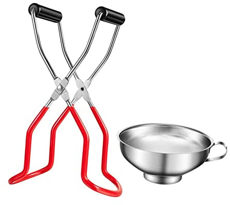 BESTOYARD Pinzas Para Tarros Antideslizantes y Antiescaldantes De Inoxidable Herramienta De Cocina Portátil Para Elevar Botes y Conservas Diseño Ergonómico Seguro y Práctico