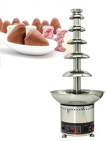 Elektrisk Chokladfonduemaskin I Rostfritt Stål,Chokladfontän,6,6 Lbs/8,8 Lbs/13,2 Lbs/17,6 Lbs Kapacitet,Chokladkapacitet För Jul,Bröllop,Födelsedagsfest 6layers
