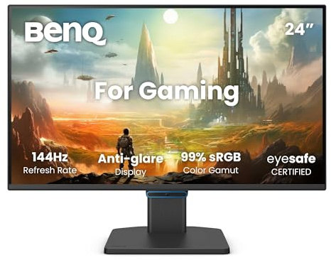BenQ GW2490CE 23.8 1080p FHD 144Hz IPS Eye-Care Home Office Monitor, USB-C, 1080x1920, Visual Optimiser, Flicker-free, Low Blue Light, Ultra Slim Bezel, TÜV-Certified, Eye-CareU