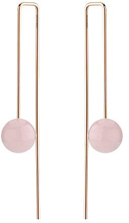Liebeskind Berlin Ohrringe aus Edelstahl mit Rosenquarz IP Roségold LJ-0566-E-50, Standard