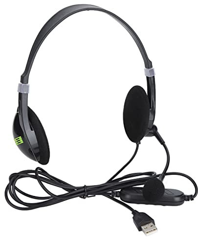 SY440MV Auriculares con Cable, 3,5 Mm / USB Auriculares para Colocar sobre la Oreja de Servicio Al Cliente con Micrófono con Cancelación de Ruido, Auriculares Binaurales para Teléfono(Modelos USB)