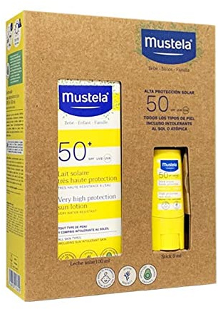 Mustela PACK SOLAIRE : LAIT SOLAIRE F50+STICK