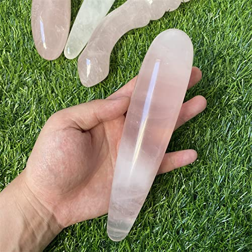 Varitas Yoni De Cuarzo Rosa Natural De Buena Calidad, 1 Unidad, Artesanías De Piedras Preciosas, Varita De Placer, Masaje De Manos Corporales, Adorno De Piedra Mágica De Madera, Regalos,1 PC