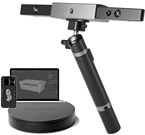 Revopoint Range Im Wesentlichen Infrarot-3D-Scanner für große Objekte, Erfassungsbereich von 360 mm x 650 mm mit großem automatischem Drehtisch Fernsteuerbare Belastbarkeit über 200kg