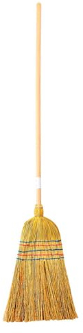 Acan Tradineur - Escoba de Mijo - Estilo Bruja - 100% Artesana - Atado Reforzado - Ideal para la Limpieza de Suelos Duros o rugosos.