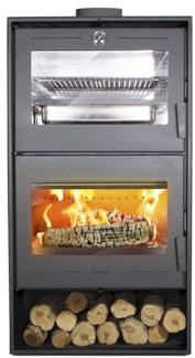 Stufa a legna con forno Lacunza modello Altea