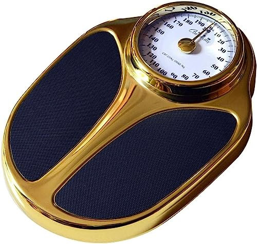 Báscula para médicos con poste de altura, báscula de baño analógica, báscula mecánica profesional, dial de gran precisión, respetuosa con el medio ambiente, sin pilas, gran capacidad de 200 kg (440