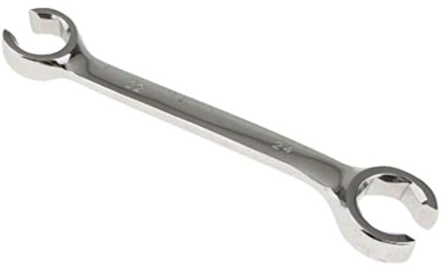 Llave de tubo de freno, llave métrica de anillo abierto de doble extremo para difícil acceso, espacio reducido para reparación del hogar y automóviles (14 x 17 mm)