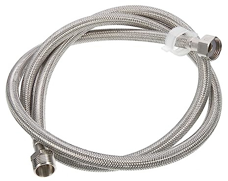 Operitacx Tubo Flessibile Lavatrice con Doppia Filettatura Acciaio Inossidabile Tubo Estensibile Antideflagrante per Collegamento Lavatrice e Lavastoviglie Metri