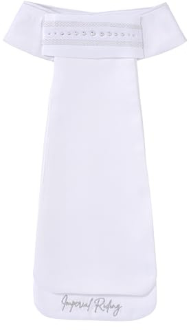 Imperial Riding Turnierplastron IRH Basic, Satin Plastron with Fastening, 100% Polyester, White