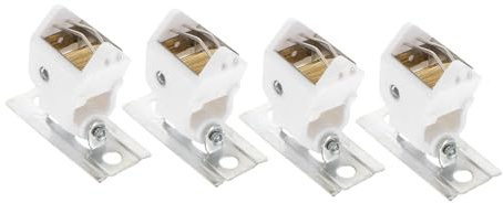 CRAFTHROU 4 Piezas de Bloqueo de Cordón para Cortinas Romanas, Accesorios Metálicos y Poliéster para Persianas de Bambú, Cierre Compacto y Duradero para Cortinas en Hogar, Oficina
