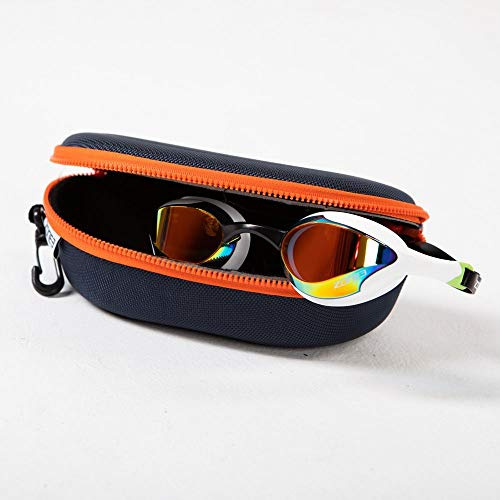 ZONE3 Swim Schwimmbrillen-Etui, Marineblau/orange, Einheitsgröße
