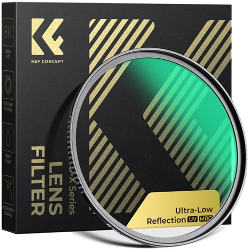 K&F CONCEPT Nano-Xcel 46mm Filtro UV Reflex Ultra Baja, Filtro de Protección HD Vidrio Óptico HD con 28 Capas Revestimiento Nano