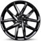 4x Borbet Felgen Alufelgen N 6.5x17 ET40 5x114,3 black glossy kompatibel mit Nissan Leaf Pulsar Qashqai +2 Qashqai Townstar X-Trail
