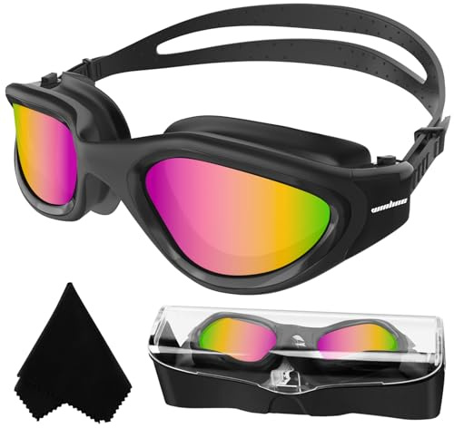 Winline Adult Swimming Goggles,Open Water Goggles Swimming Anti Fog UV Protection No Leakage Clear Vision Easy to Adjust for Adults Men Women Teenagers