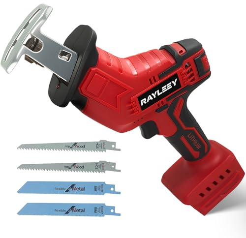 Cordless Reciprocating Saw Compatible with Milwaukee 18V Battery, 0-3500 SPM, Variable Speed Trigger, One-Handed, Keyless Blade Clamp, Tool Only