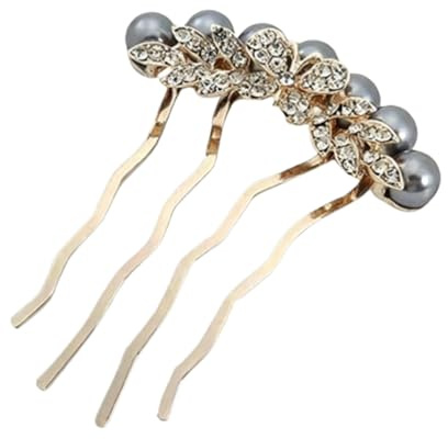 Peine de pelo con perlas y mariposas para novias y mujeres Peine de pelo con perlas y mariposas y pedrería Accesorio para el cabello de mujer para peinados recogidos