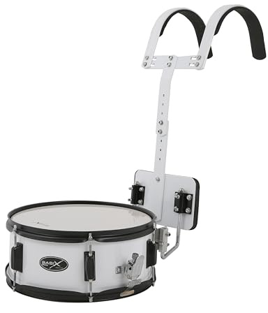 GEWA Marching Snaredrum, Tambor de marcha 14 x 5,5, casco de madera blanco laminado, incl. arnés