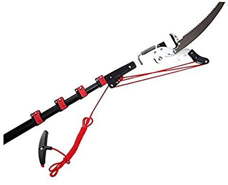 BGSFF Teleskopprofi-Astsäge mit gebogener Baumsäge Inkl. Mit 30-cm-Sägeblattschnitt Trimmen von Ästen nach Oben Maximal 18 ft Arbeitshöhe Ideal als Gartenschere mit Einer Teleskopsäge, 5