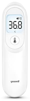 YUWELL - Termometro Frontale per Adulti e Pediatrico - Termometro Digitale a Infrarossi - Spegnimento Automatico - Termometro Digitale con Indicatore di Febbre