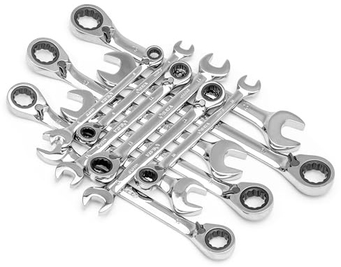 SATA ST08044 12 Pieces Metric Reversible Ratcheting Wrench/Spanner Set