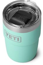 Yeti Rambler 8 oz Stackable Cup, Stainless Steel, Vacuum Insulated Espresso Cup with MagSlider Lid, Seafoam