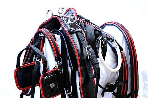 Harnais de conduite en nylon pour chariot simple cheval Full Cob Pony Shetland ST-NHS-005 (Complet)