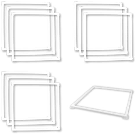 LUXULA 10er Pack beleuchteter LED Rahmen 62x62cm - steckbarer Leuchtrahmen - 40W 4000lm - 4000K Neutralweiß - inkl. 230V Netzteil - Lichtdesign - Alternative zu LED-Panel Rasterleuchte Einbaulampe