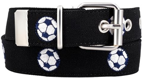 EANAGO Kinder Gürtel Jungen – Robuster Stoffgürtel mit Stickerei – Verstellbar 3–12 Jahre – Bequeme Schnalle – Hochwertiges Accessoire für Schule, Freizeit & Alltag