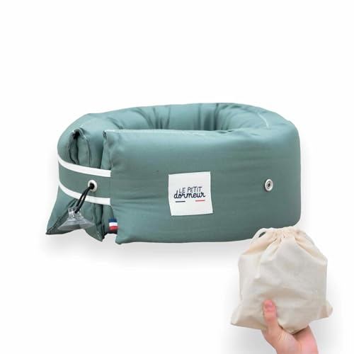 Le Petit Dormeur Coussin de Voyage Coussin Avion Ergonomique 3 en 1 - Oreiller de Voyage Ultra Confort - Pratique & Compact - Fabriqué en France - Lavable en Machine - Thym