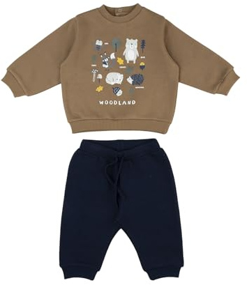 Prénatal Bimbo 0-24 Completo Tuta con Pantalone Lungo e Felpa in Morbido Cotone FW25_2