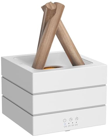 Difusor de aceite esencial de llama simulada con difusor aromático de luz para el hogar, dormitorio, oficina, humidificador de gran capacidad con luz