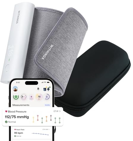 BUNDLE Withings BPM Connect + Travel Case - Tensiomètre Électronique à Bras, Tensiometre Bras, Appareil Pour Mesurer La Tension, Brassard Tensiometre - Synchronisation Wi-Fi et Bluetooth