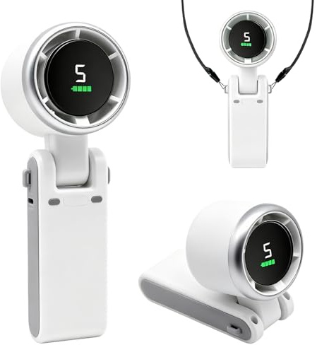 MAOYING Ventilador de Mano Plegable, Mini USB 100 Velocidades, Abanico Eléctrico Portátil, 90° Plegable, Silencioso de Pie y de Mano – Para Oficina, Viajes, Hogar y Exterior