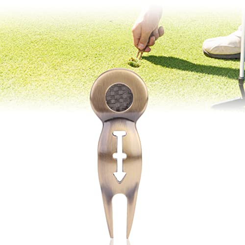 Dioche Arreglapiques de Golf, Golf Pitch Tenedor Portable Switchblade Herramienta Divot Poner Verde Césped Repair Golf Gift
